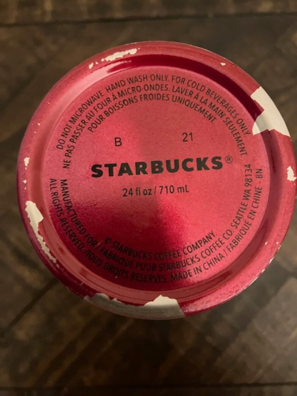 Starbucks Holiday  Pink/Red Tumbler Cup 24oz - Picture 7 of 7